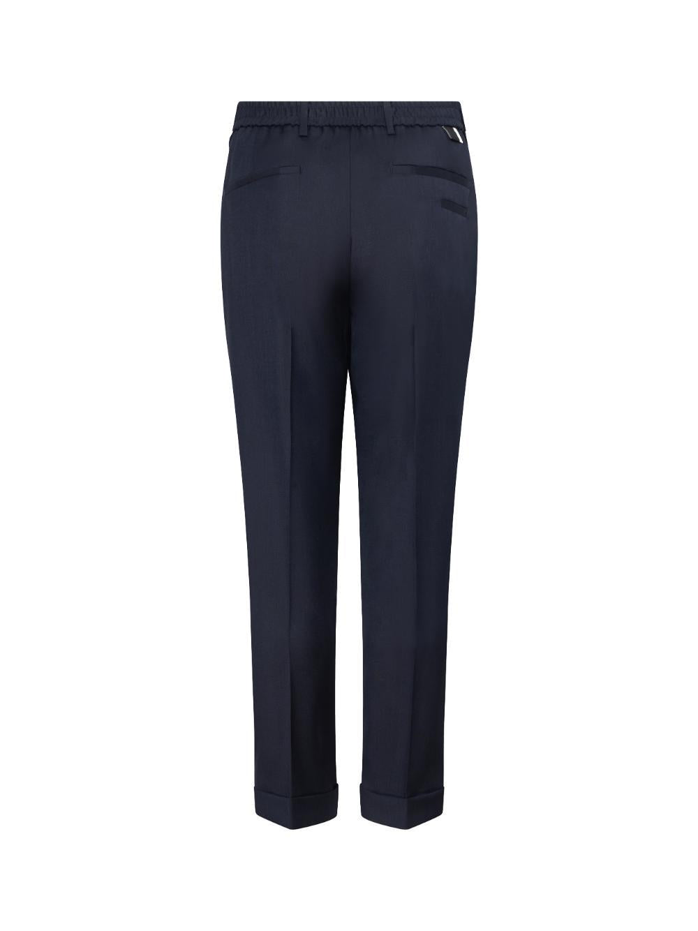 Virgin Wool Trousers — Blue