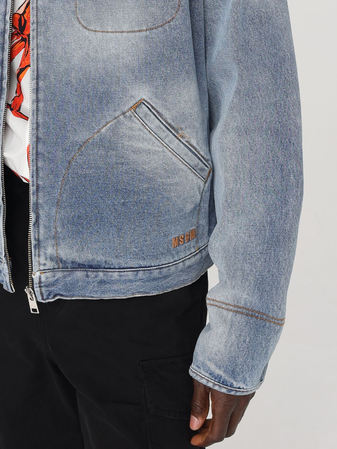 Jacket Men color Denim