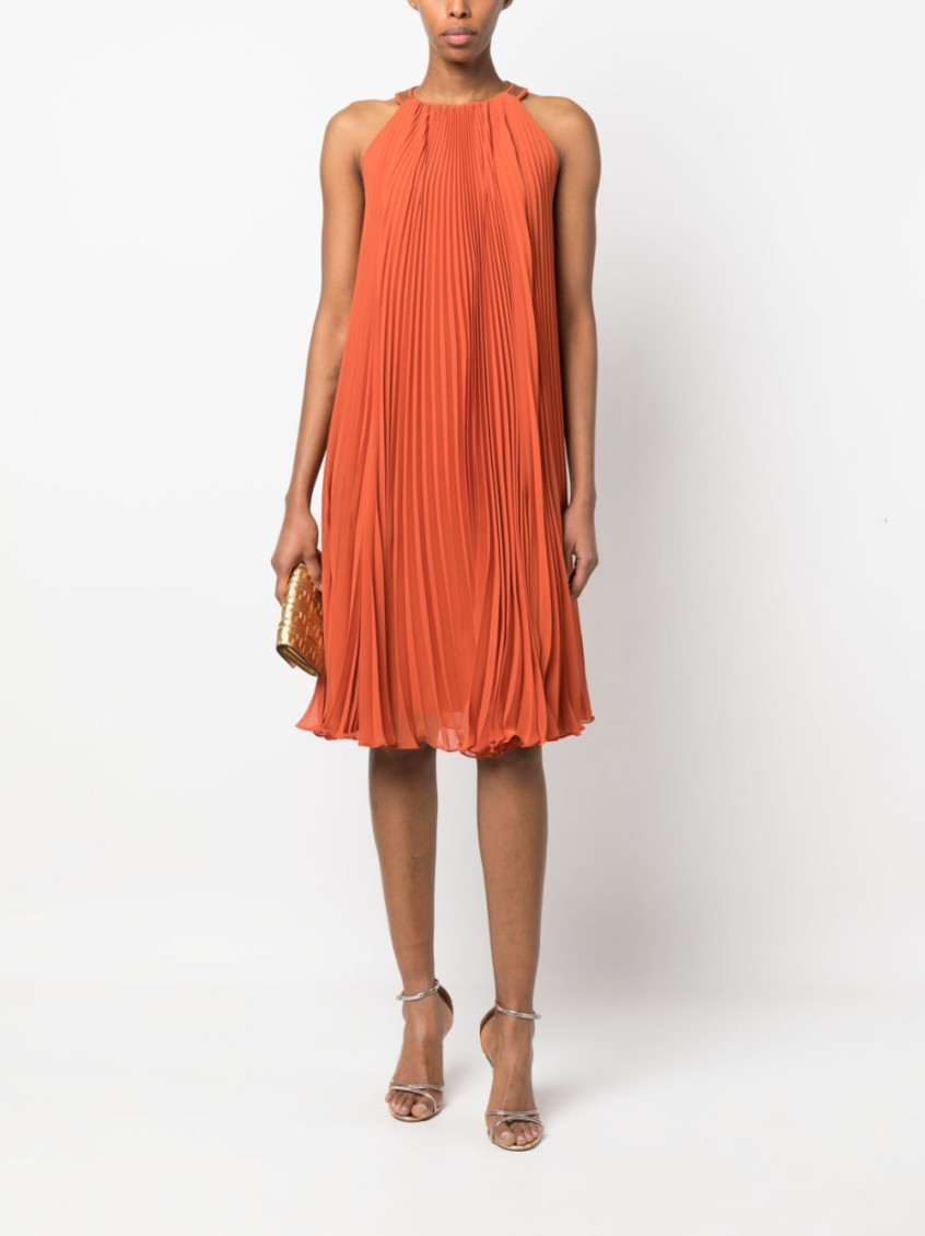 - Pleaterd Midi Dress
