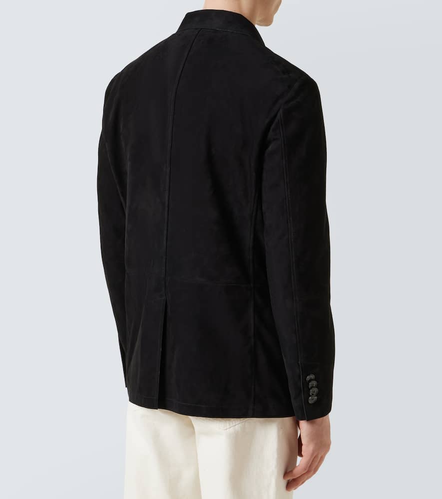 Monti single-breasted suede blazer