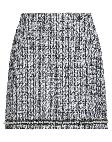 Woman Mini skirt Charcoal Size 4 Polyester, Elastane