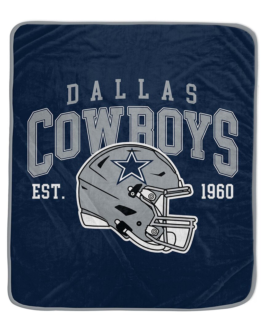 Dallas Cowboys Nfl Team Vintage Helmet Fleece Throw