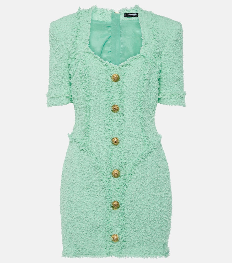 Embellished tweed minidress
