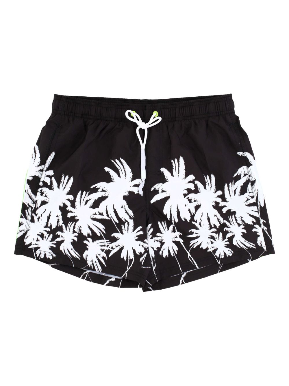 Sundek palm tree-print swim shorts - Black