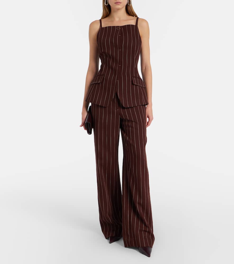 Tavar pinstripe wide-leg pants