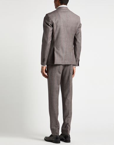 Man Suit Taupe Size 42 Virgin Wool