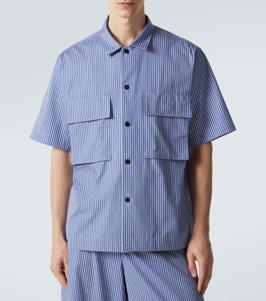 Striped cotton poplin shirt