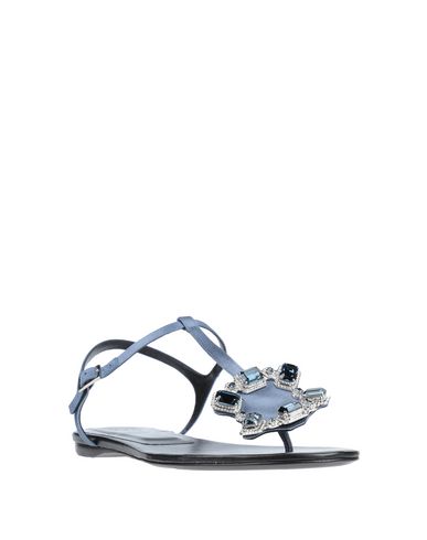 Woman Thong sandal Azure Size 4.5 Textile fibers