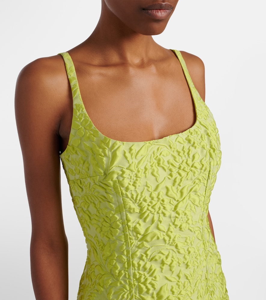 Eliezer floral cloqué minidress