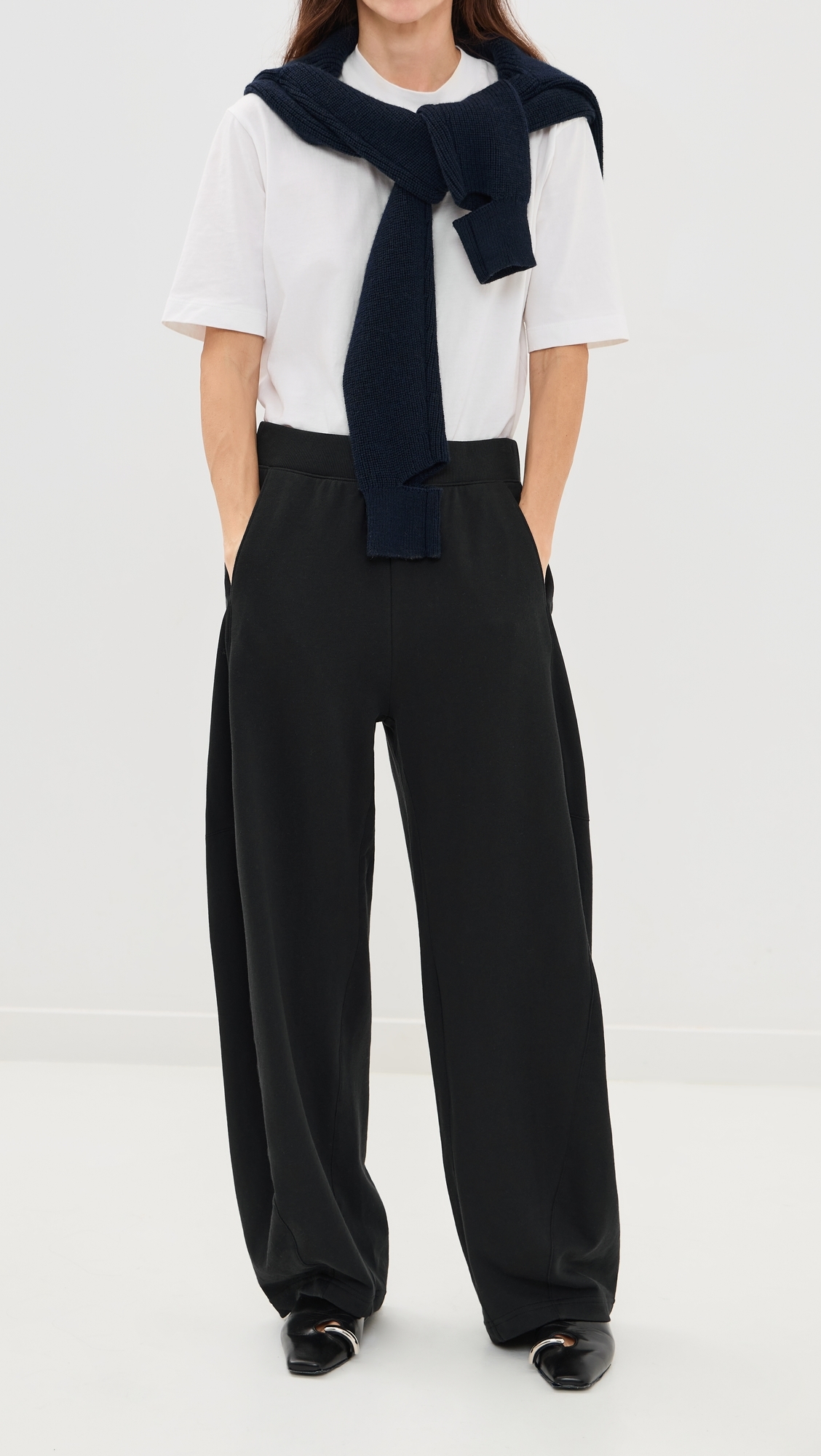 Petite Lightweight Sweatshirting Winslow Pants Black