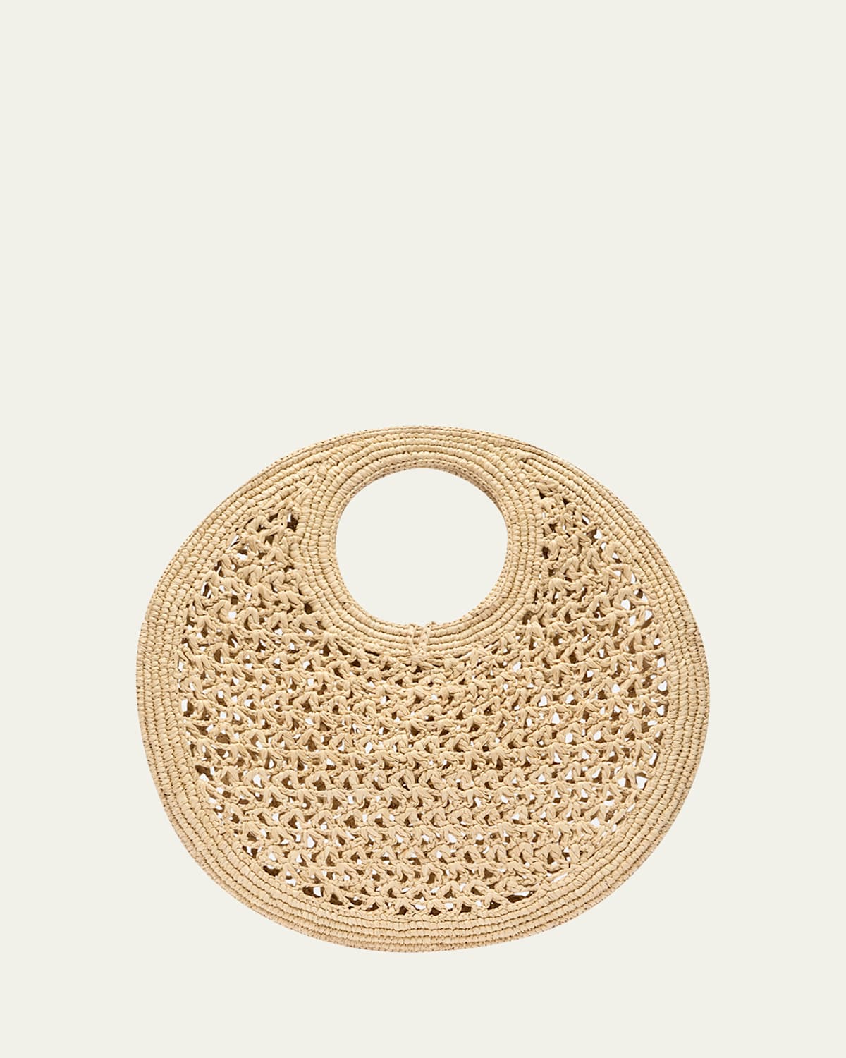 Le Petite Crochet Raffia Top-Handle Bag