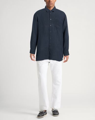 Man Shirt Midnight blue Size M Linen