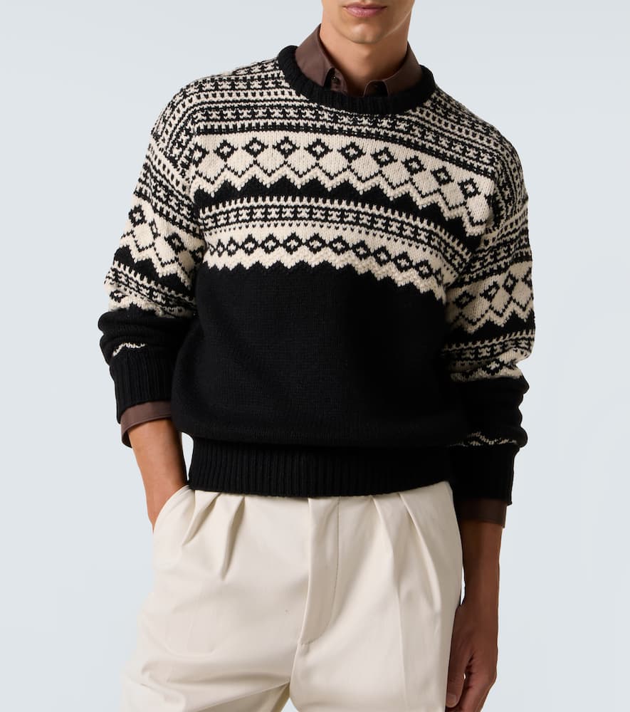 Intarsia cashmere sweater