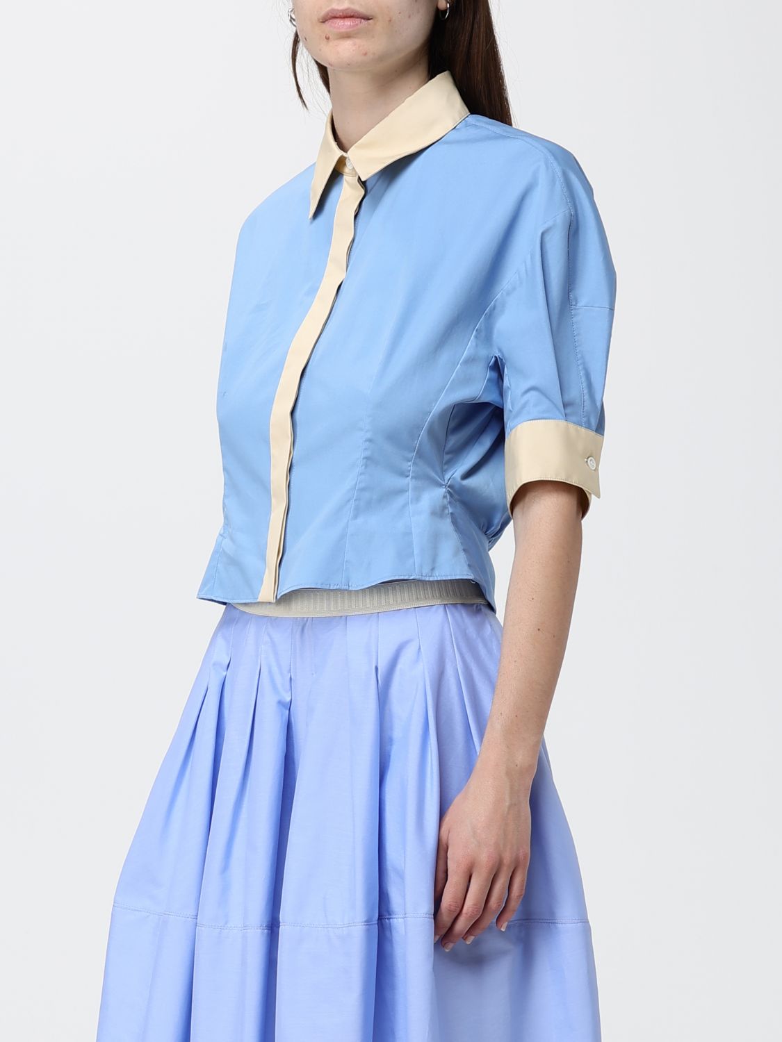 Shirt Woman color Gnawed Blue