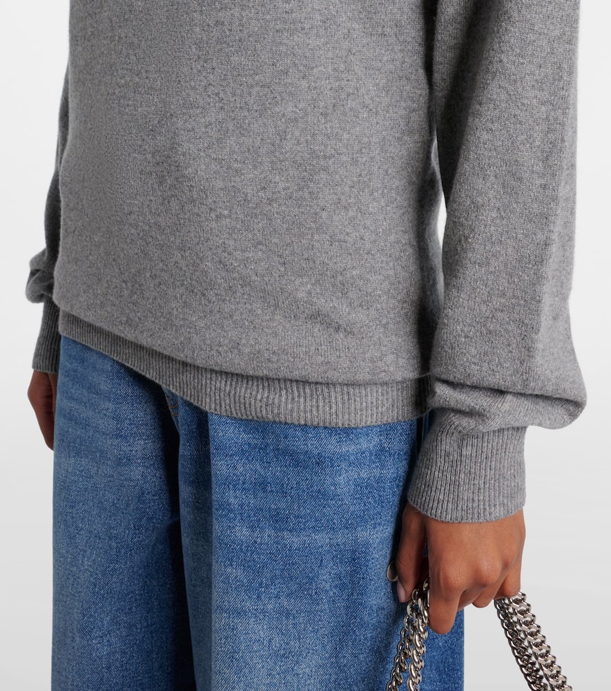 Cashmere and wool polo sweater