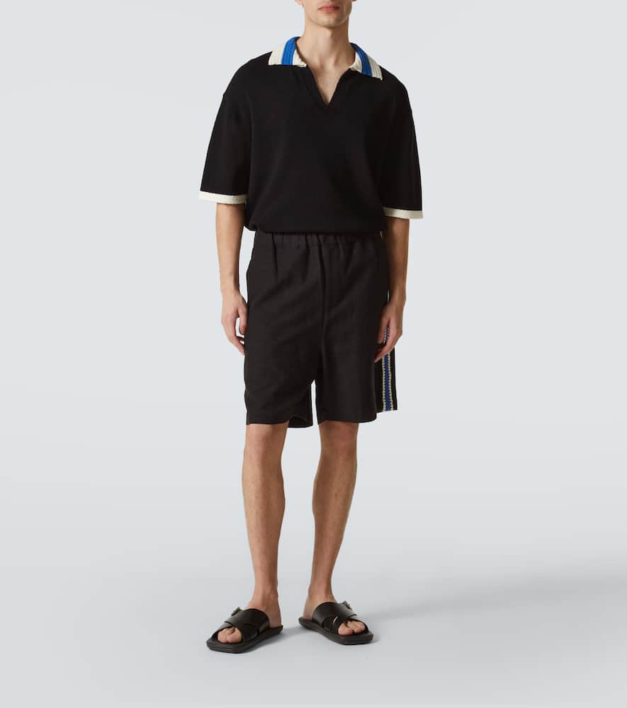 Crochet-trimmed shorts