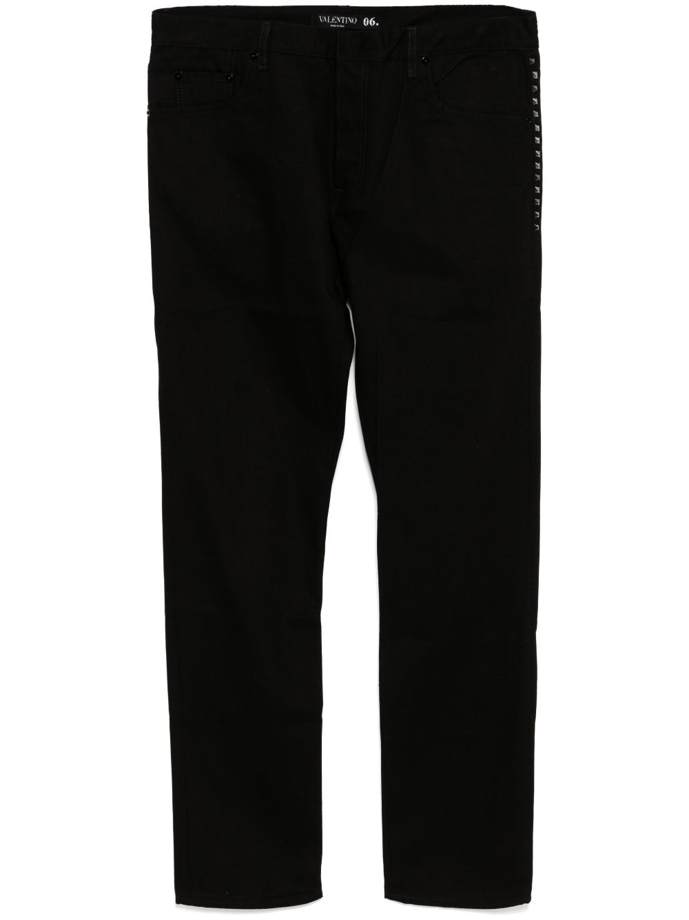 Rockstud detailing denim - Black