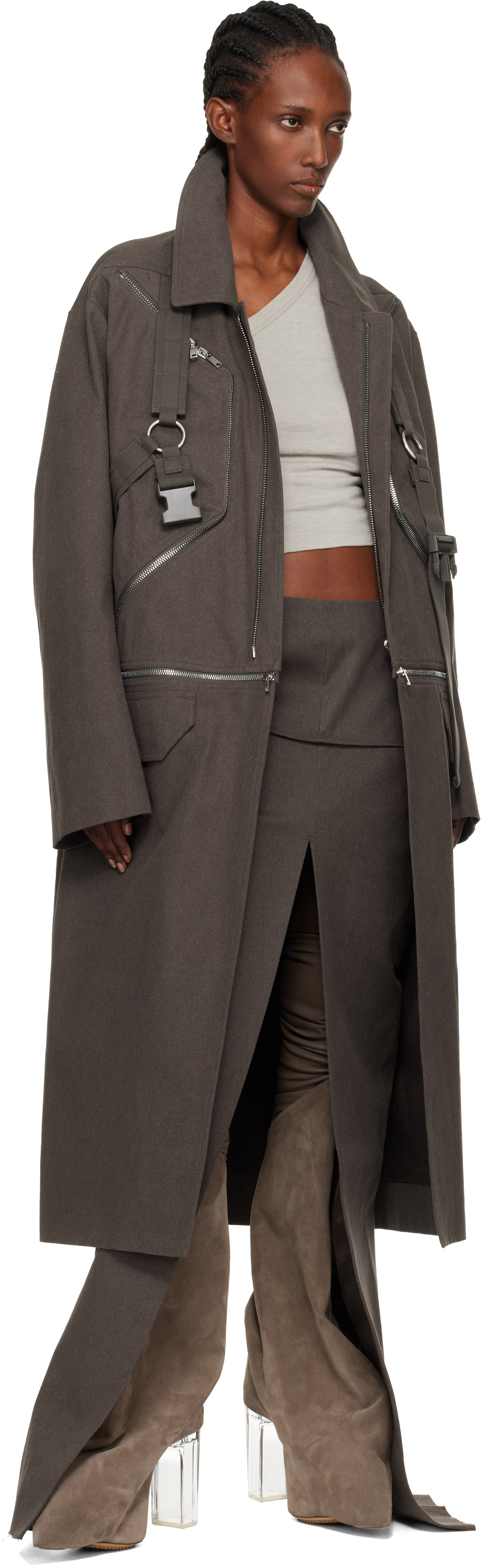 Gray Concordians Runway Blixa Jumbo Mac Coat
