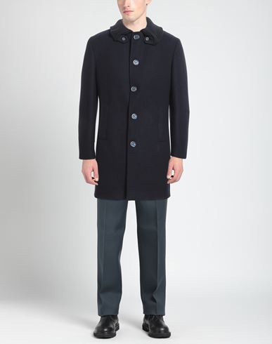 Man Coat Midnight blue Size 38 Polyester, Wool