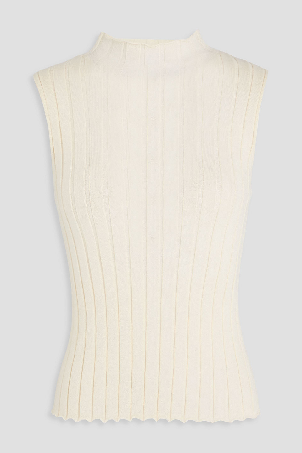 Ribbed cashmere top - White - M