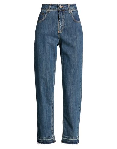 Woman Jeans Blue Size S Cotton, Elastane