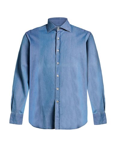 Man Denim shirt Blue Size 17 Cotton