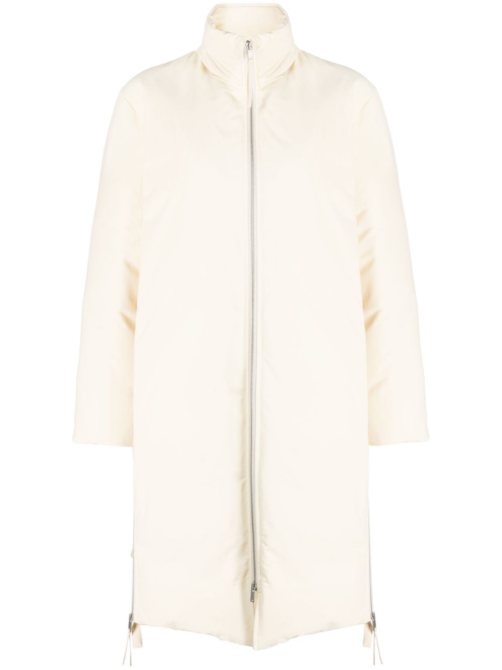 High-neck padded coat - White