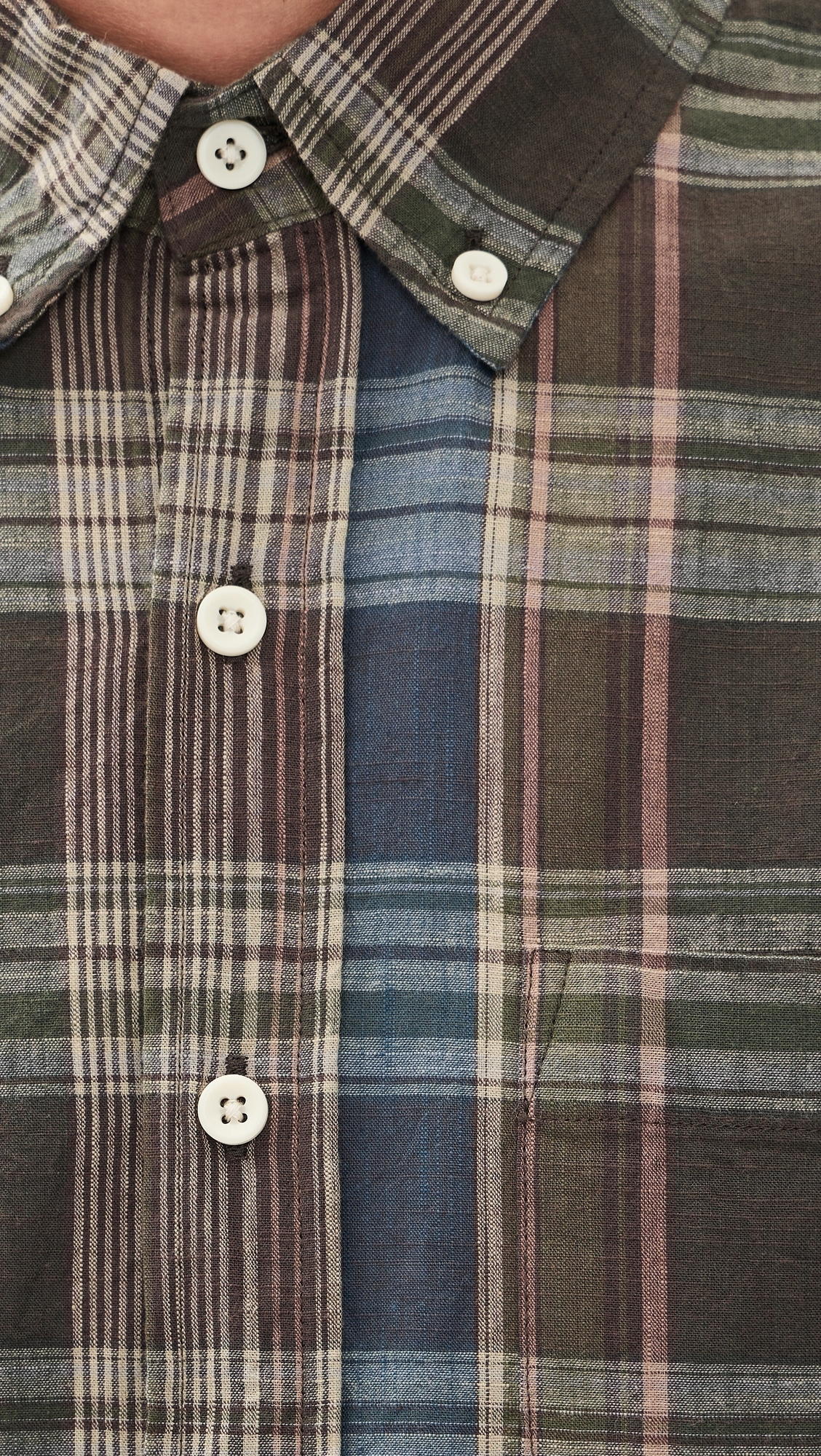 The Jack Button Down Shirt Atlantic Blue Madras