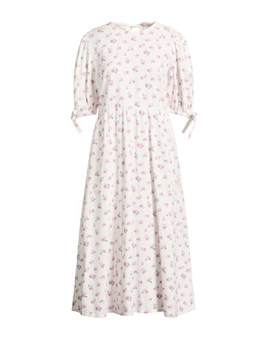 Woman Midi dress Off white Size 6 Cotton