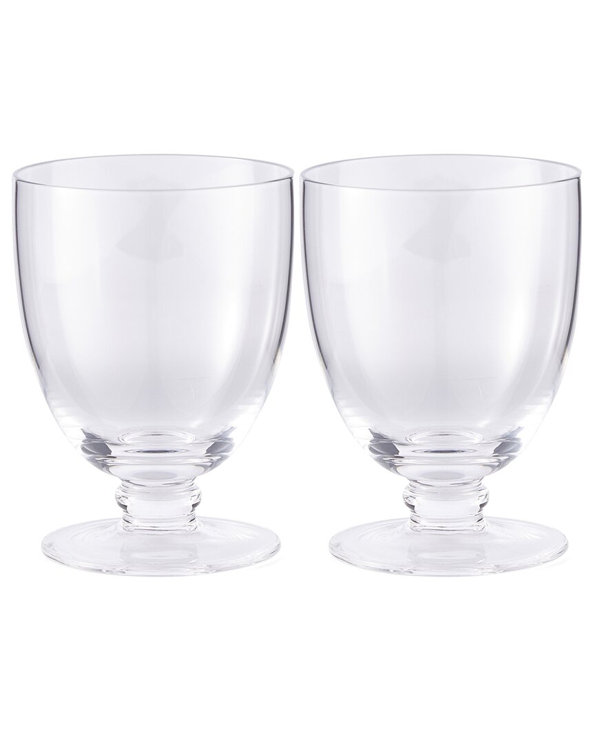 Set of 2 Kit Kemp Glassware Flow Double Old Fashioned Glasses