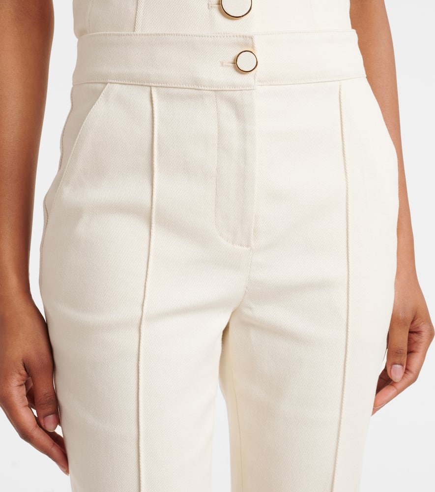 Kimra cotton-blend cropped straight pants
