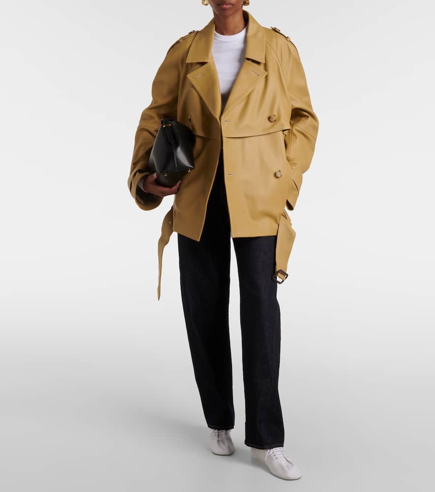 Toteme Oversized leather jacket