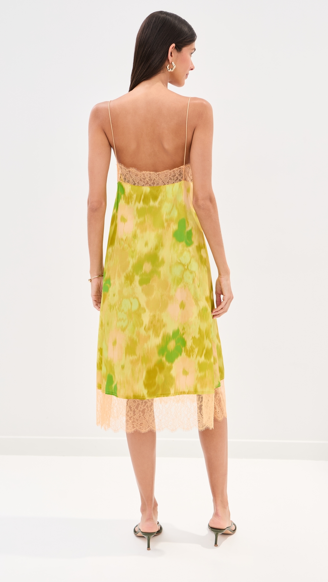 Layla Silk Dress Floral Yellow