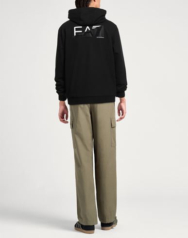 Man Sweatshirt Black Size S Cotton