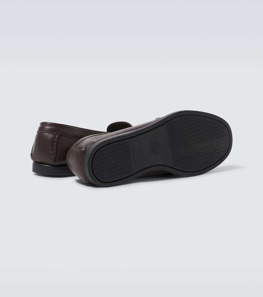 City leather loafers