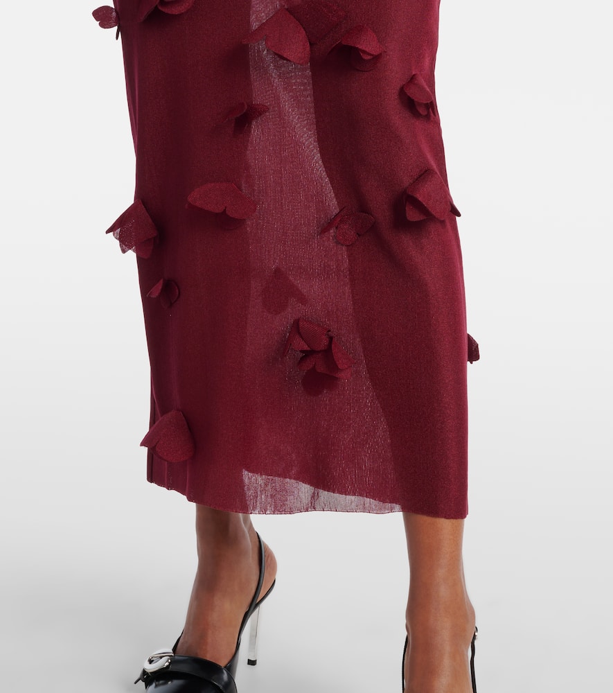 Butterflies Techno embroidered midi dress