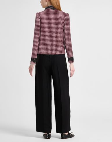 Woman Blazer Plum Size 6 Polyester, Wool