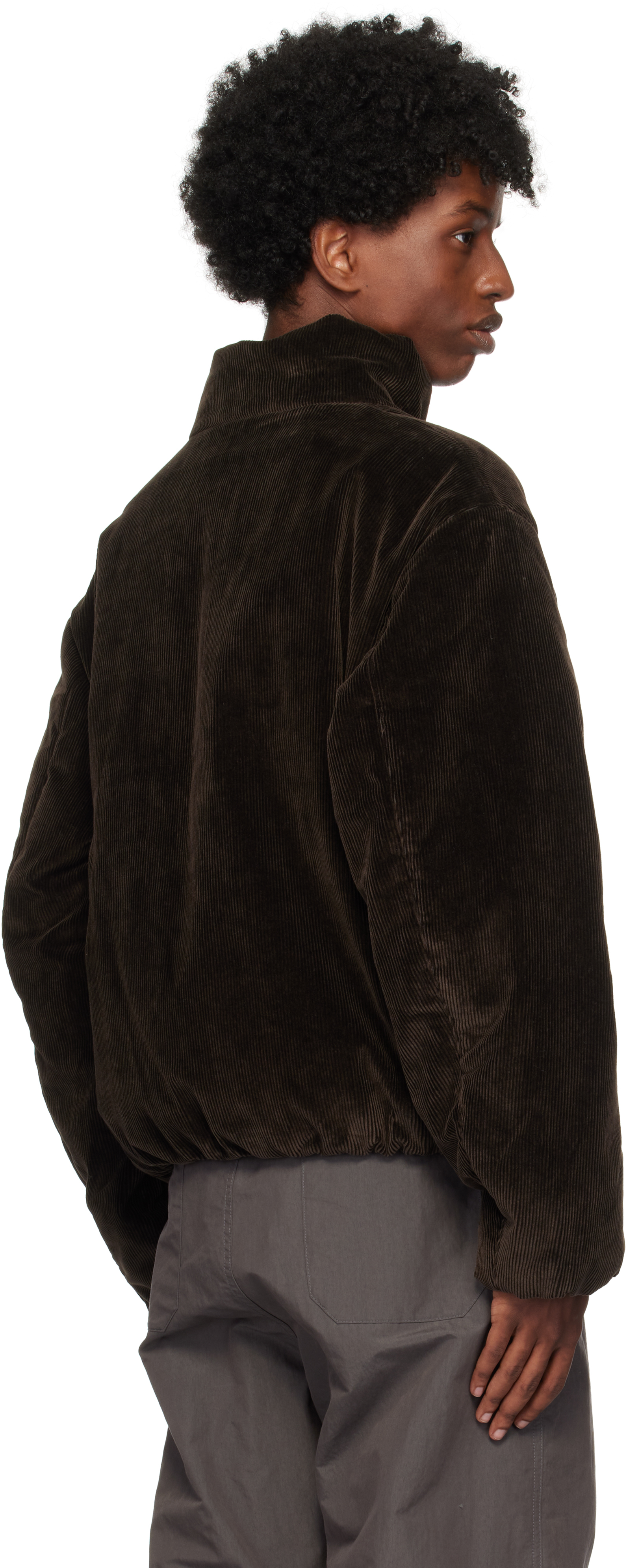 John Elliott Brown Corduroy Puffer Jacket