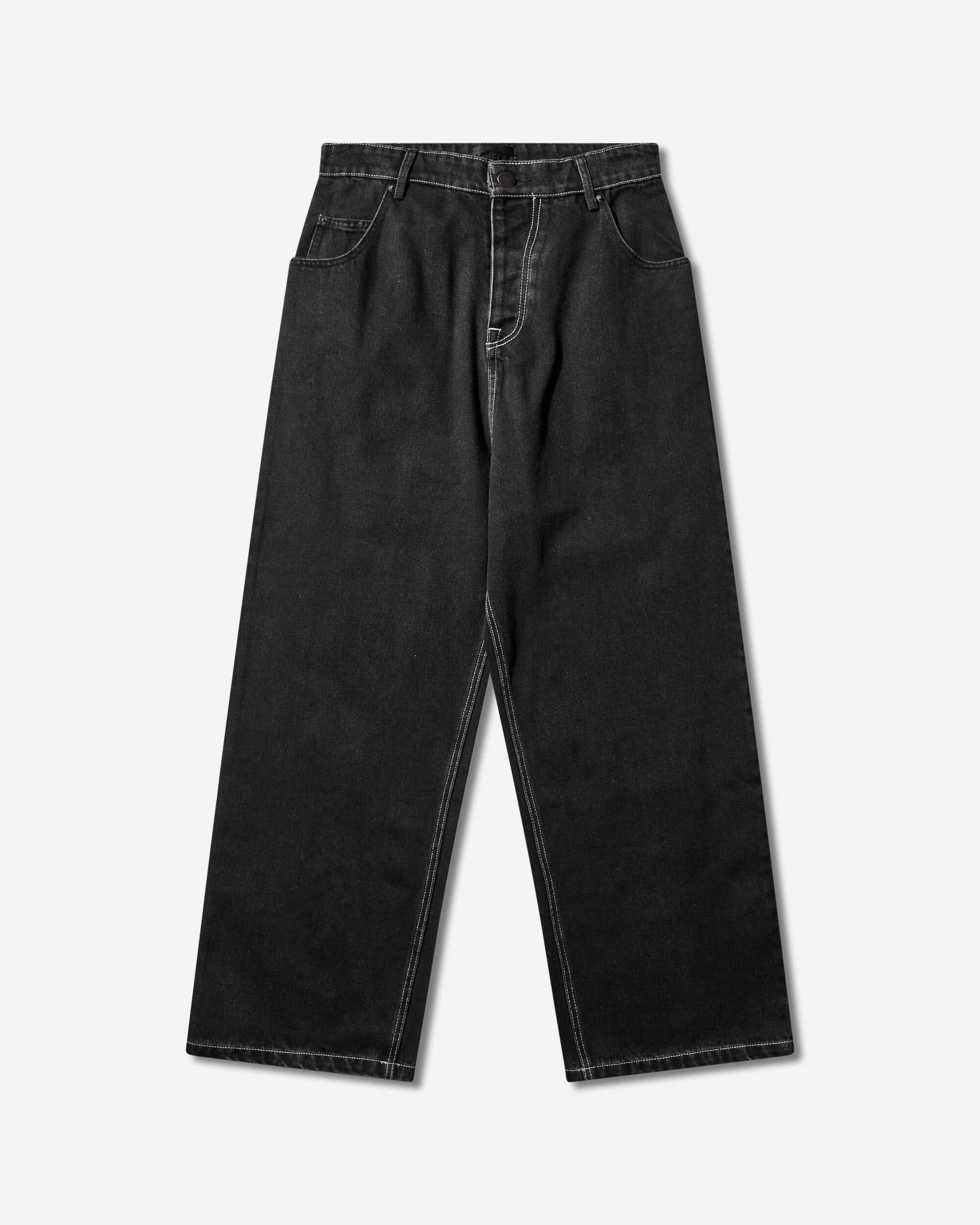 Women s Studs Baggy Jeans Grey Wash