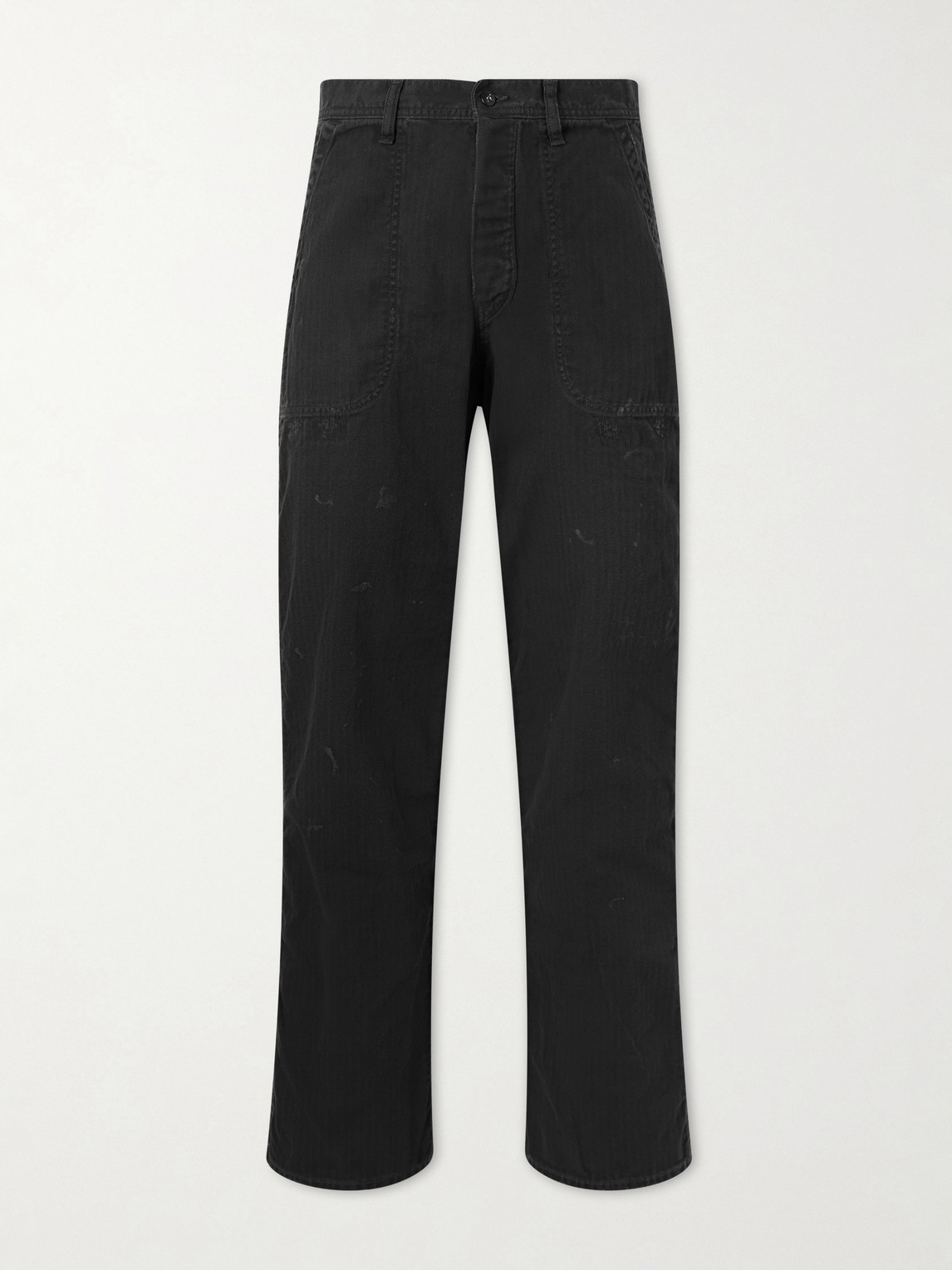 USN Seamen’s Straight-Leg Herringbone Trousers - Men - Black