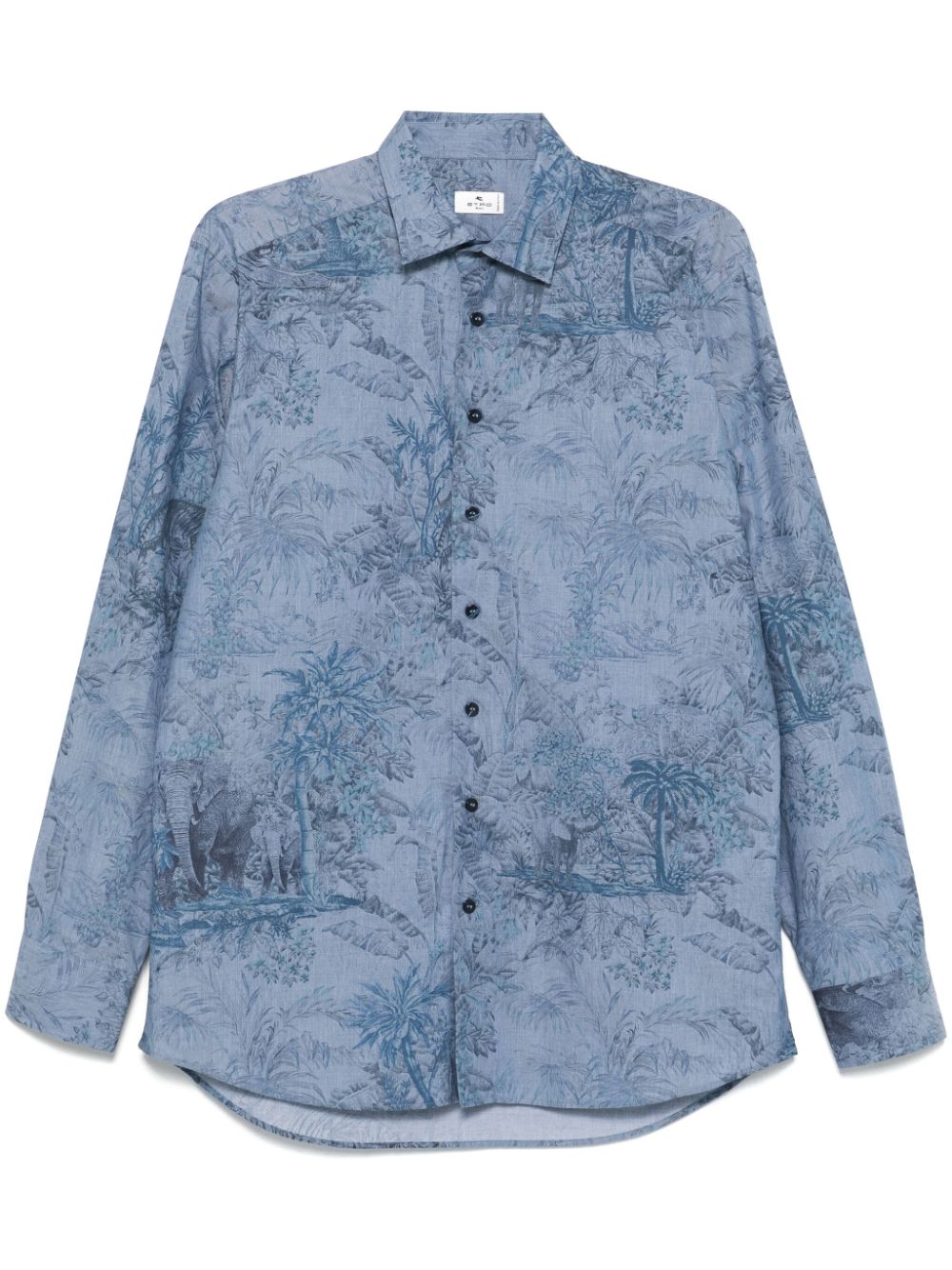 Floral-print shirt - Blue