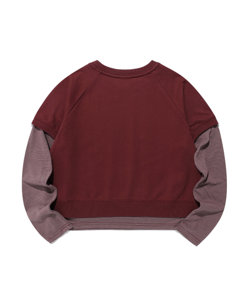 LAYERD RAGLAN ST S TEE_BURGUNDY
