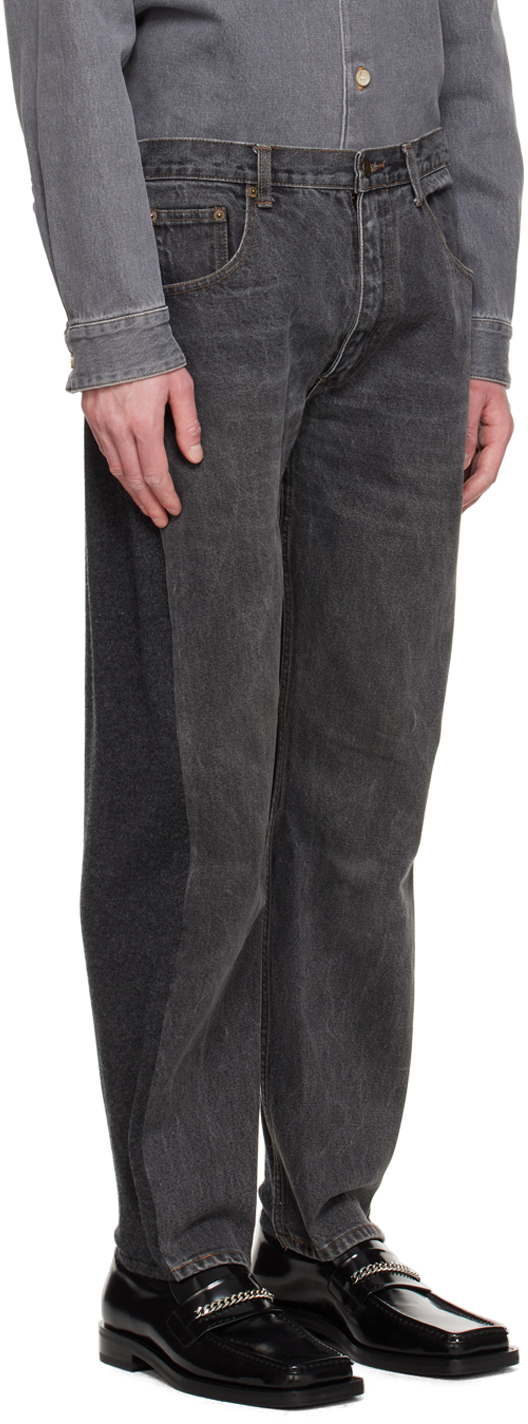 Gray Jeanfront Pants