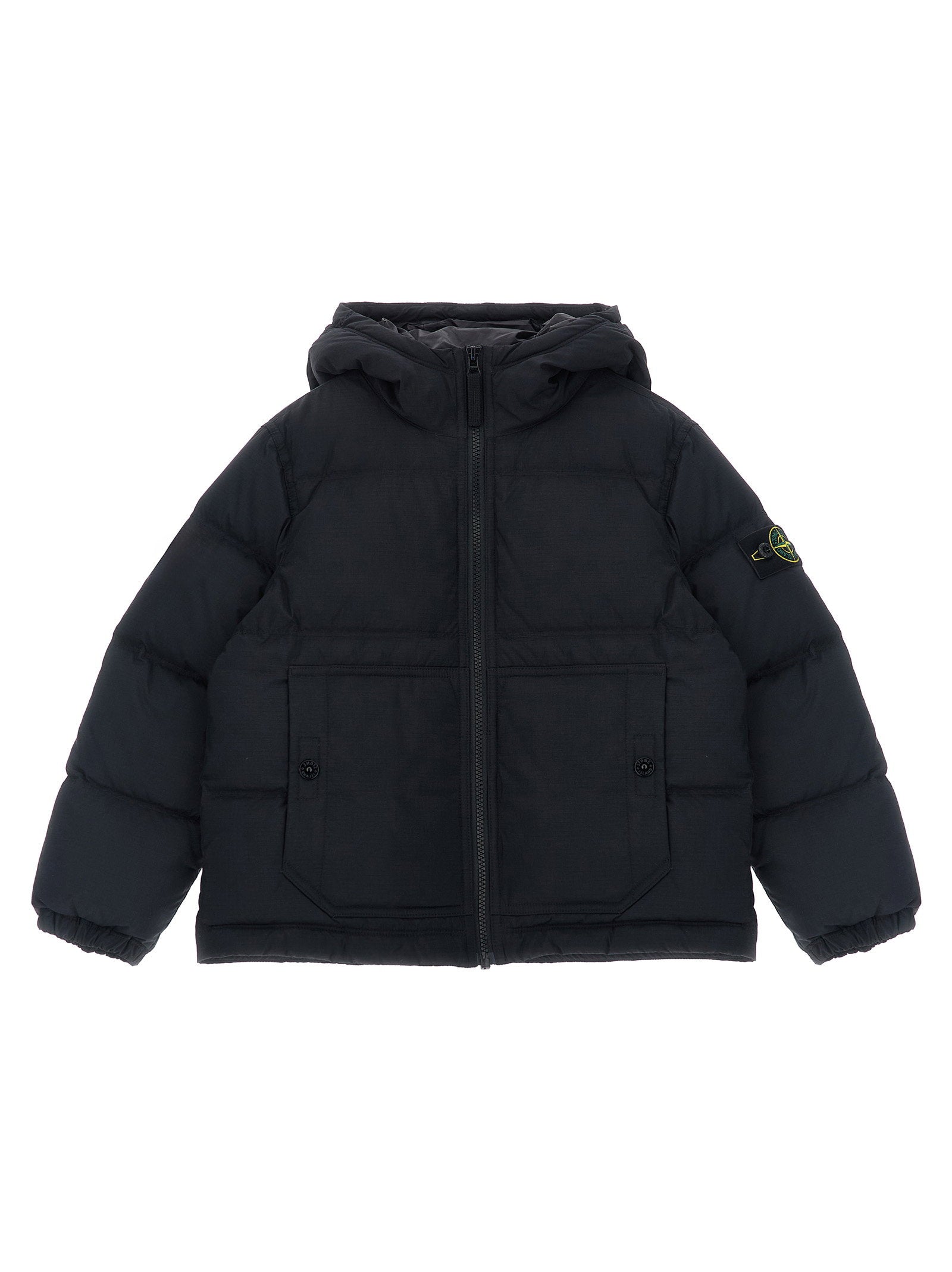 Quilted Down Down Jacket — Black