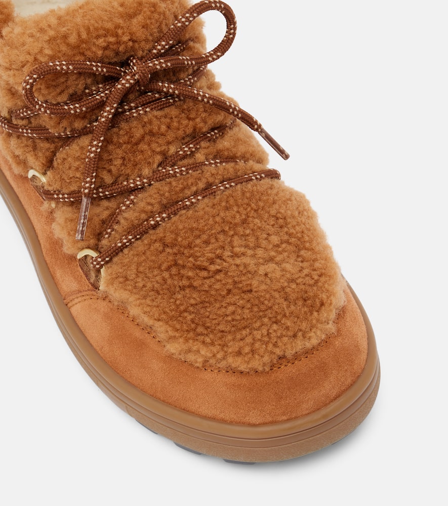 Chamonix shearling-trimmed suede ankle boots