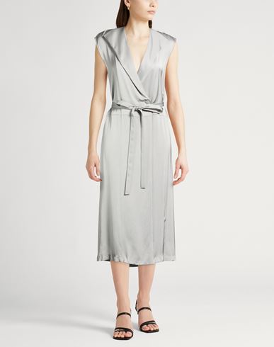 Woman Midi dress Light grey Size 6 Viscose