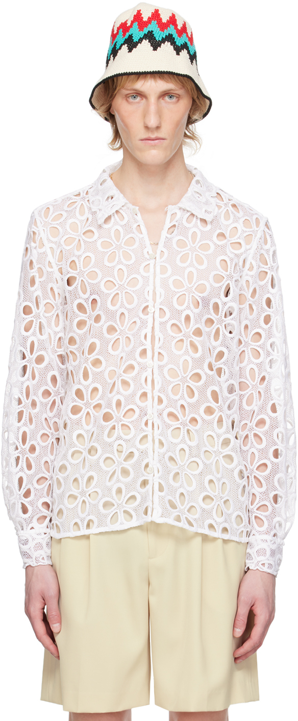 Bode White Primrose Shirt