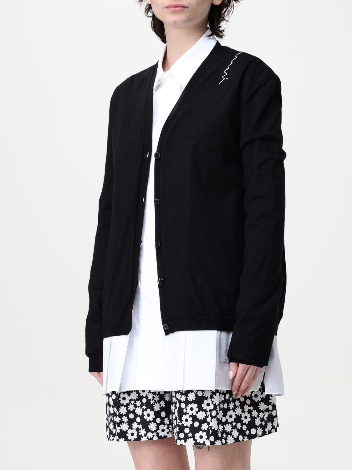 Cardigan In Lana E Seta