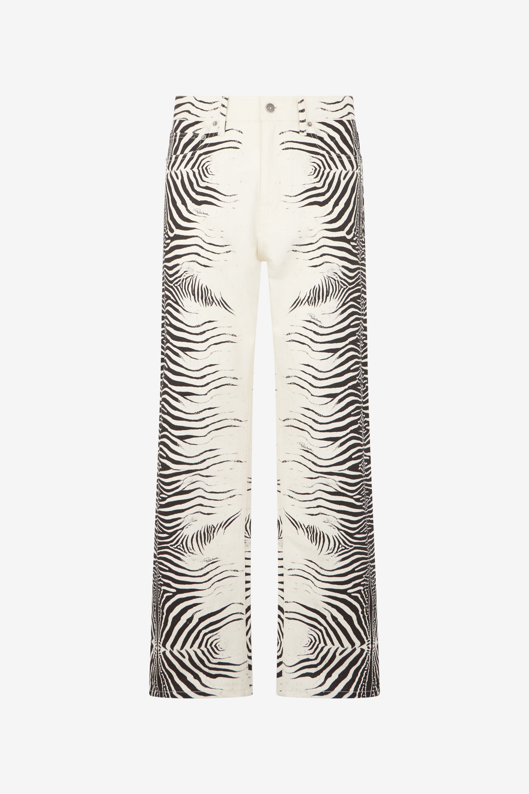 Zebra Print Denim Jeans