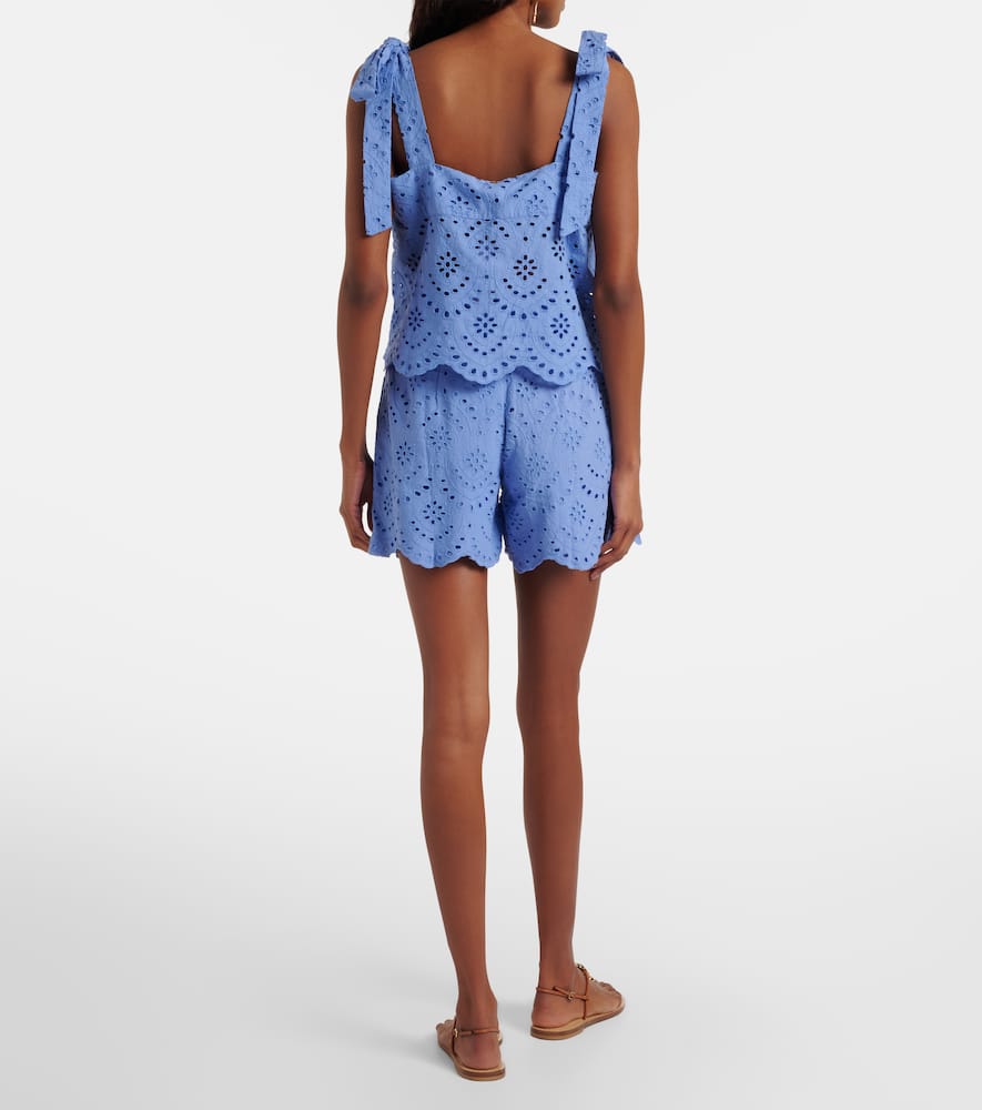 Broderie anglaise cotton shorts